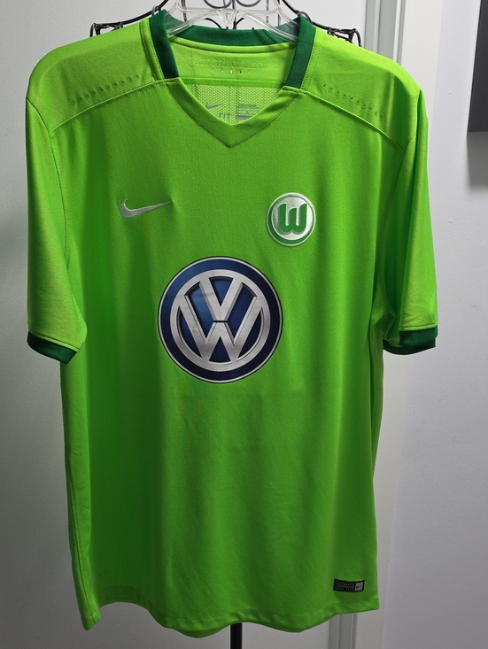 Nike Other - Nike Men's Green VfL Wolfsburg Home Jersey with Volkswagen Logo